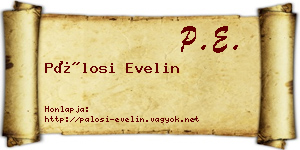 Pálosi Evelin névjegykártya